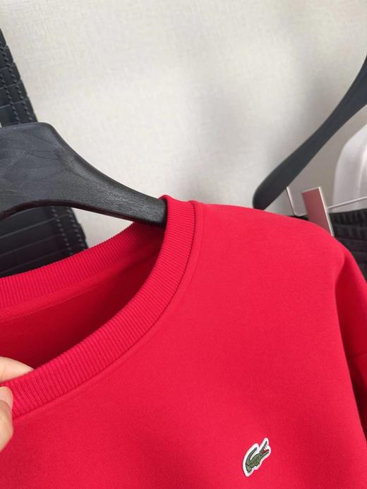 D122103新年战袍来啦！冬季一体绒情侣款红色圆领加厚卫衣 商品图5