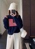D122121美式氛围感波浪纹爱心图案圆领百搭毛衣 商品缩略图11