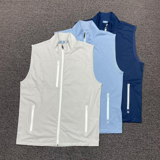 原单正品FJ男士高尔夫马甲 春秋款马甲，防泼水  防紫外线，三个色。
深蓝S-XL，天蓝S-XL，杏色S-XL 商品图0