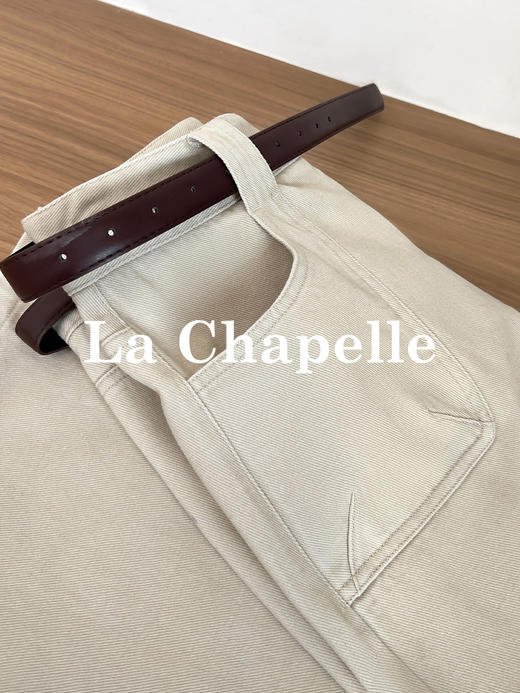 会员福利【深冬裤王】拉夏贝尔/La Chapelle版型超正2色修腿神裤窄腿直筒牛仔裤加绒保暖超百搭（附腰带） 商品图7