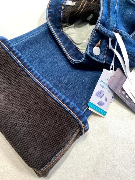 D122123时髦腿精加厚加绒保暖微喇裤女冬季复古显瘦柔软弹力喇叭牛仔长裤 商品图14