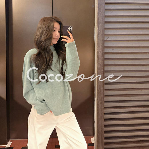 COCO ZONE 刘 一一“抹茶毛衣”100绵羊毛高领羊毛衫 CD2A3262 商品图0