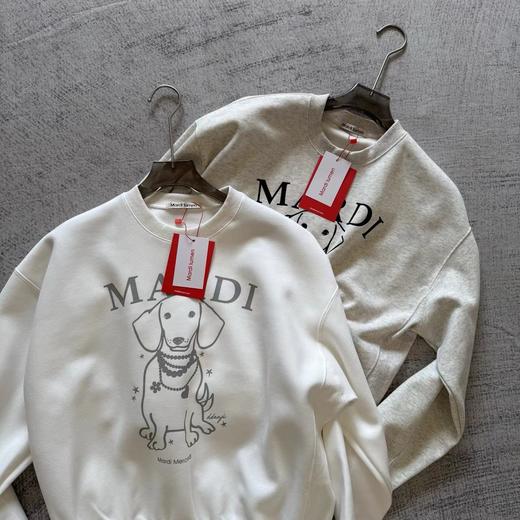 D122147正脸珍珠小狗卫衣女韩版腊肠狗圆领上衣 商品图2