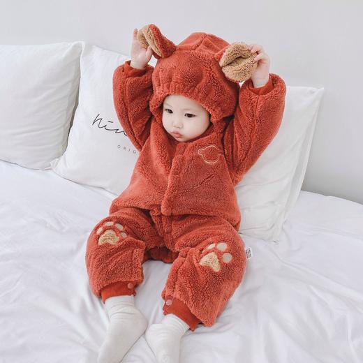初生婴儿连体衣宝宝衣服哈衣宝宝夹棉冬季衣服新生儿外出哈衣爬服 商品图2