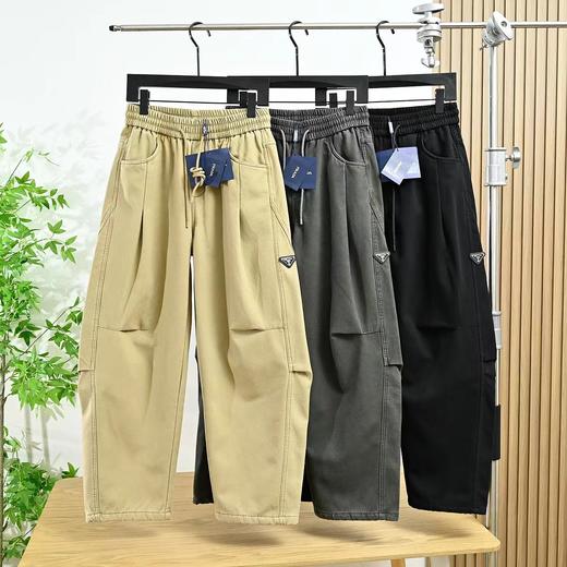 D122165秋冬新款可松紧腰围加绒工装弯刀裤 商品图0