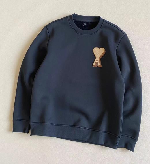 D122144暖绒里藏着爱心毛巾绣加绒圆领卫衣男女同款 商品图1