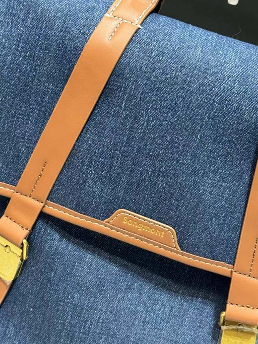 D122161轻盈有质感帆布丹宁系列小号双肩包斜挎包 商品图5