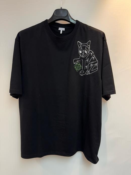 中性款logo卡通短袖T恤偏大he014 商品图0