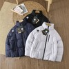 D122163冬季男女情侣款户外立领保暖面包服短款羽绒服 商品缩略图0