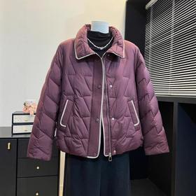 SD-2566-羽绒服 50岁妈妈冬装羽绒服短款中老年人新款白鸭绒外套保暖棉袄女