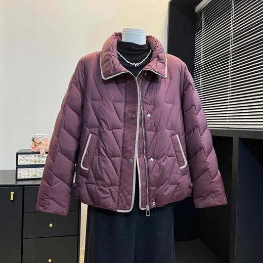 SD-2566-羽绒服 50岁妈妈冬装羽绒服短款中老年人新款白鸭绒外套保暖棉袄女 商品图0