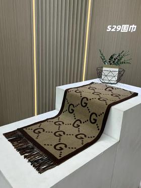 D122129情侣款可双面佩戴保暖舒适亲肤羊绒围巾