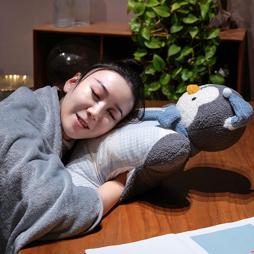 自然醒ins企鹅豆袋三用玩偶抱枕QYL 商品图14