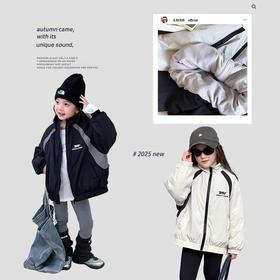 艾摩贝贝儿童保暖棉衣加厚休闲拼色夹克棉服立领外套潮【加绒款】