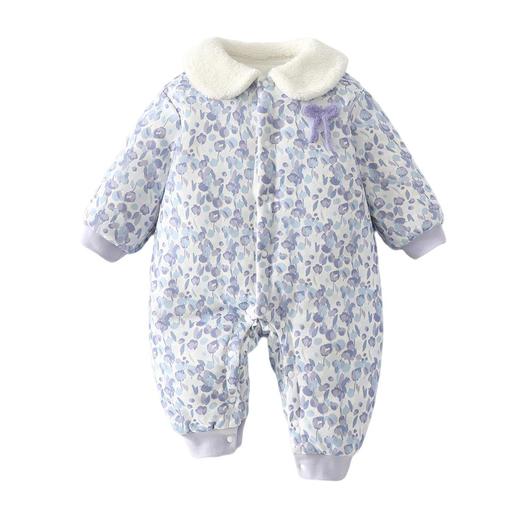 冬季婴儿夹棉加厚连体衣长袖安阳静华制衣厂长爬棉服女宝保暖衣服 商品图4