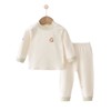 婴幼儿舒绒纯棉无骨分体二件套宝宝四季款套头秋衣秋裤家居服睡衣 商品缩略图4