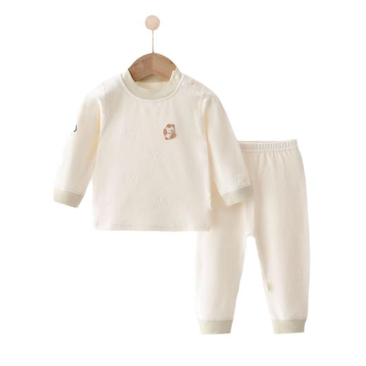 婴幼儿舒绒纯棉无骨分体二件套宝宝四季款套头秋衣秋裤家居服睡衣 商品图4