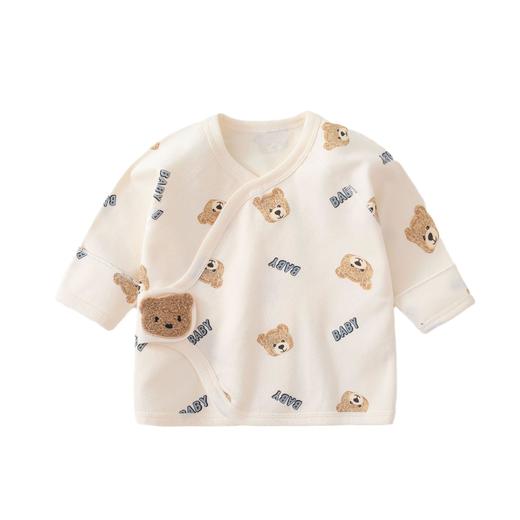 婴儿半背衣纯棉a类男女宝宝上衣新生儿春秋和尚服外出魔术贴衣服 商品图4