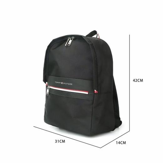 阿汤 商务休闲防泼水尼龙织物配环保PU男士双肩包 T-1237 商品图9