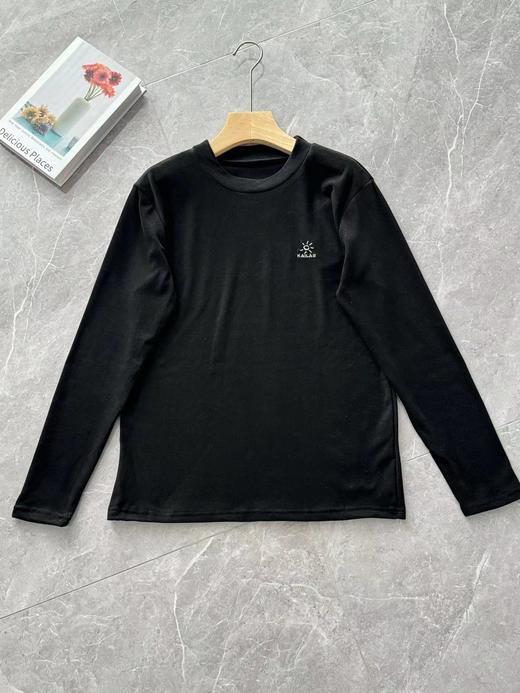 D122135冬季降温刺绣自发热德绒面料打底衫内搭男士 商品图3