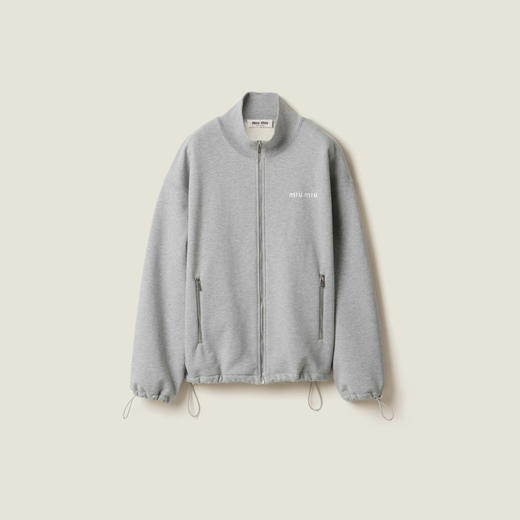 MIU-H 立领拉链灰卫衣 商品图0