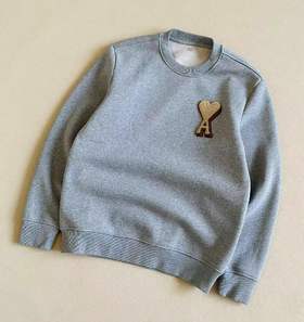 D122144暖绒里藏着爱心毛巾绣加绒圆领卫衣男女同款