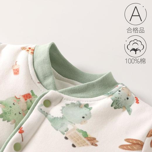 婴儿夹棉连体衣秋冬季女宝宝加棉爬爬服新生儿衣服a类薄棉哈衣 商品图4