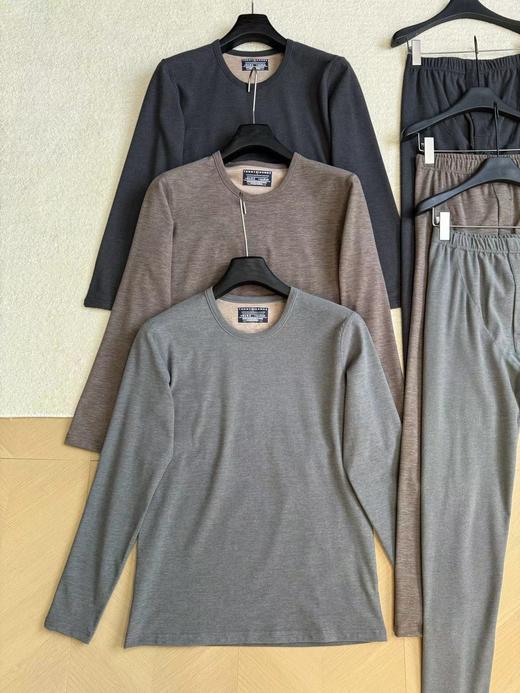 D122104秋冬必入男士羊绒蚕丝保暖内衣套装 商品图13