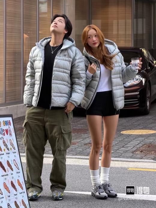 D122146金冬天郑秀晶同款男女同款轻薄款连帽羽绒服 商品图4