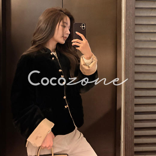 COCO ZONE 刘 一一 “禾木外套”90鹅绒新中式鹅绒服 CD2A3259 商品图0