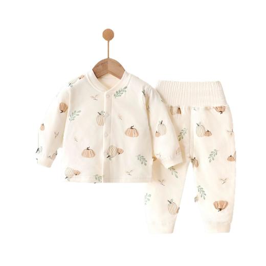 婴幼儿薄棉套装宝宝纯棉无骨分体二件套家居衣服保暖高腰秋衣秋裤 商品图4
