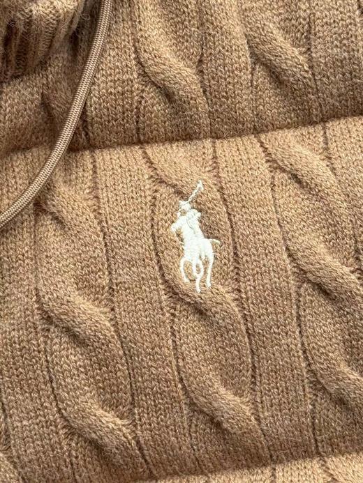 D122149老钱风织针拼接羊毛蓬松连帽羽绒服 商品图13