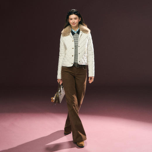 Ariseism 美式复古设计感白色羽绒服女冬季新款保暖上衣外套 商品图2