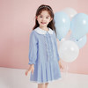 笛莎Deesha 童装女童连衣裙2026春新款甜美娃娃领式条纹长袖连衣裙 商品缩略图1
