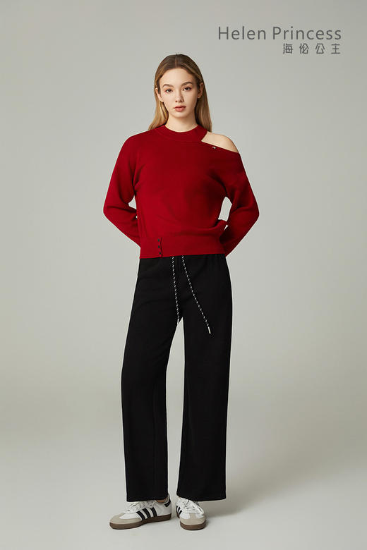 慵懒风露肩针织上衣 商品图2