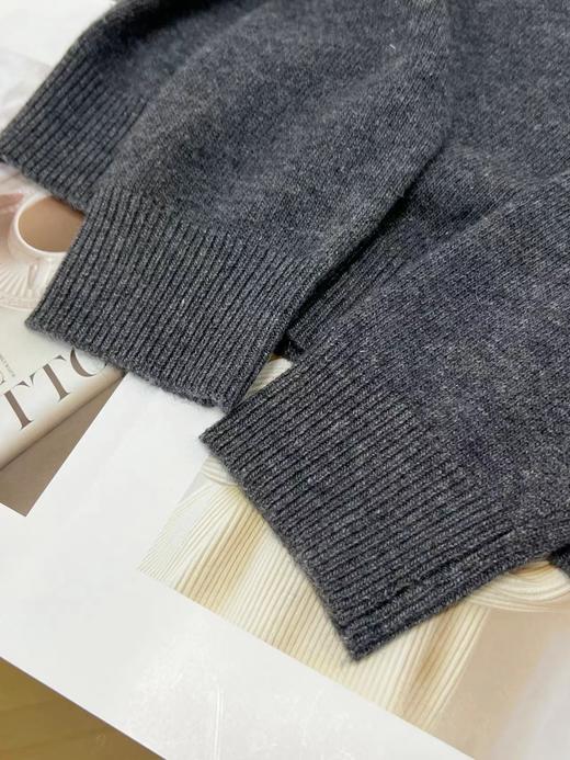 D122119秋冬新款羊毛极简基础款无缝圆领针织毛衣简约大方百搭 商品图11