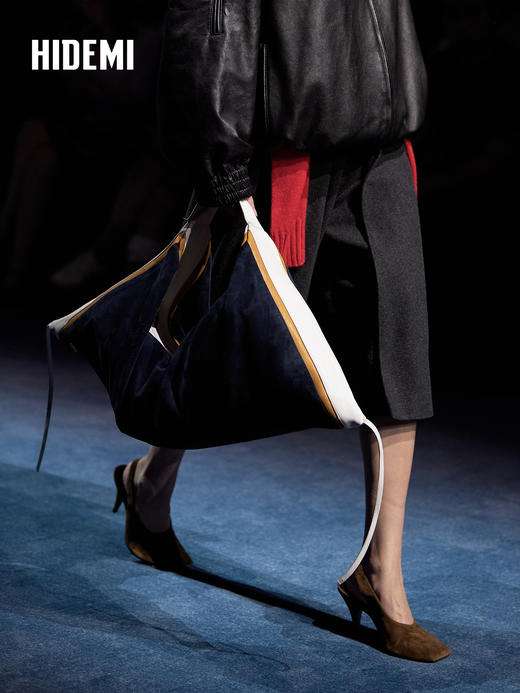 HIDEMI 进口羊毛极简显瘦立体翻折双层毛呢五分裤中裤配靴神裤 商品图2