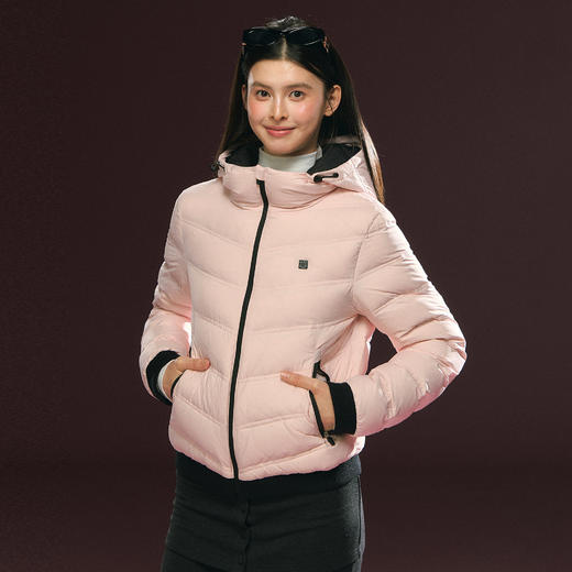 Ariseism 美式复古加厚连帽排骨羽绒服女冬季保暖外套 商品图0