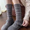 WZ103034秋冬新款羊驼绒双针JK堆堆袜加绒加厚羊毛袜日系保暖蓄热小腿袜女 商品缩略图3