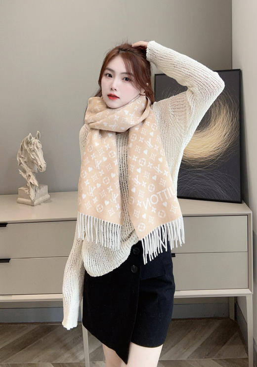 驴家 桃心流苏款  双面围巾（DSX） 商品图10