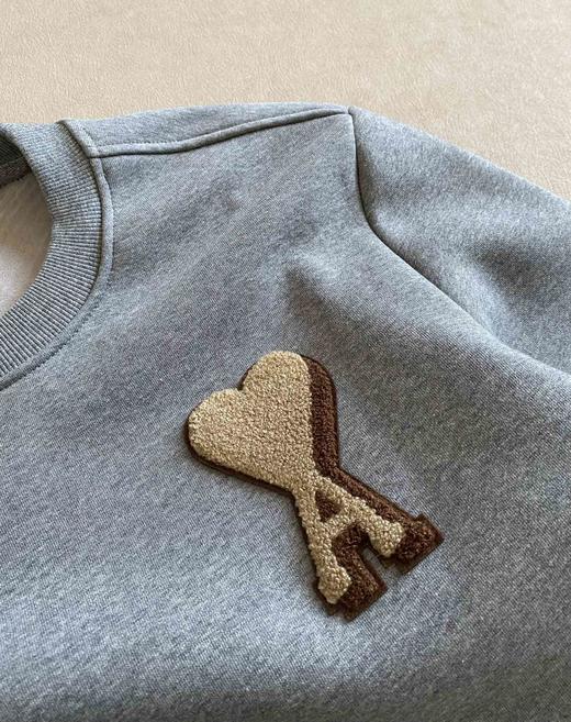 D122144暖绒里藏着爱心毛巾绣加绒圆领卫衣男女同款 商品图8