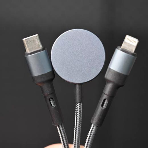 USB+Type-c二拖三合一Apple watch磁吸手表无线充电器数据线多功能组合充电线 商品图0