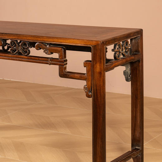 清代  红木透雕如意卡子花条桌 商品图3