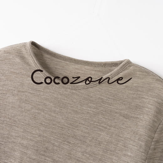 COCO ZONE 刘一一 100美莉诺羊毛圆领纯色长袖T恤 CD1A1365 商品图3
