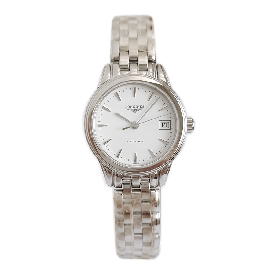 【98新（放置品）】LONGINES 浪琴L4.274.4.12.6自动机械机芯日期显示26MM（女款）军旗系列精钢 171225AK23