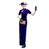金丝绒旗袍2025年秋冬新款紫色长袖中老年高端气质舞台走秀演出服 商品缩略图4