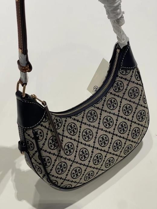 D122160提花可调节肩带可单肩可斜挎新月包 商品图1