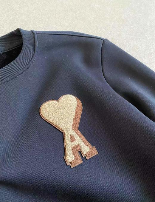 D122144暖绒里藏着爱心毛巾绣加绒圆领卫衣男女同款 商品图10