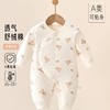 婴儿纯棉偏襟无骨护肚连体衣宝宝秋冬薄棉家居服哈衣爬服外出衣服 商品缩略图3