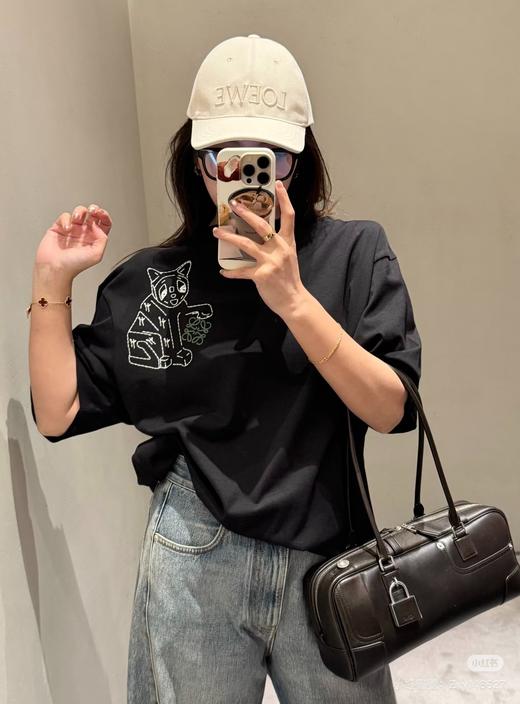 中性款logo卡通短袖T恤偏大he014 商品图2